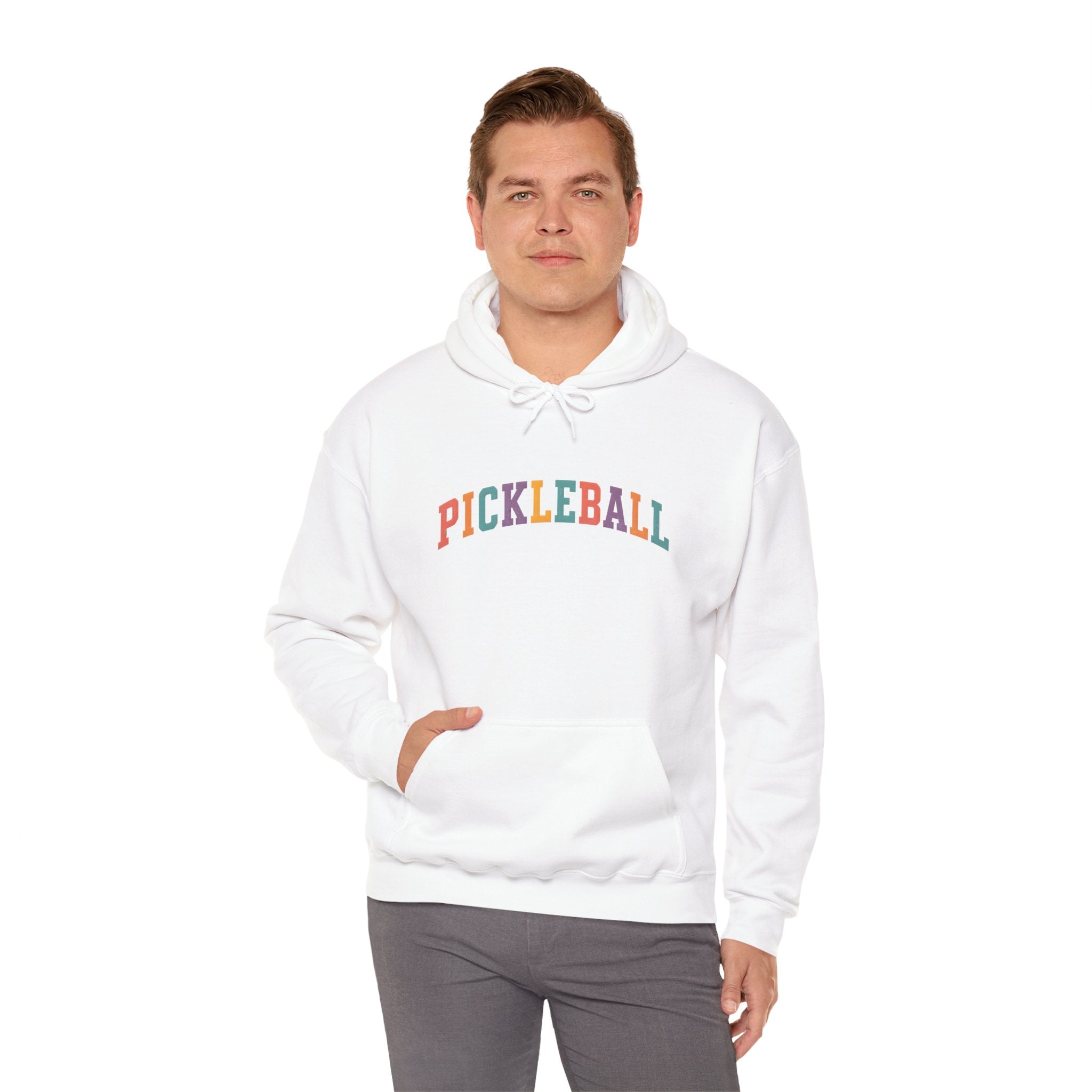 Pickleball Rainbow Hoodie — Colorful Pickleball Pullover for Players & Fans