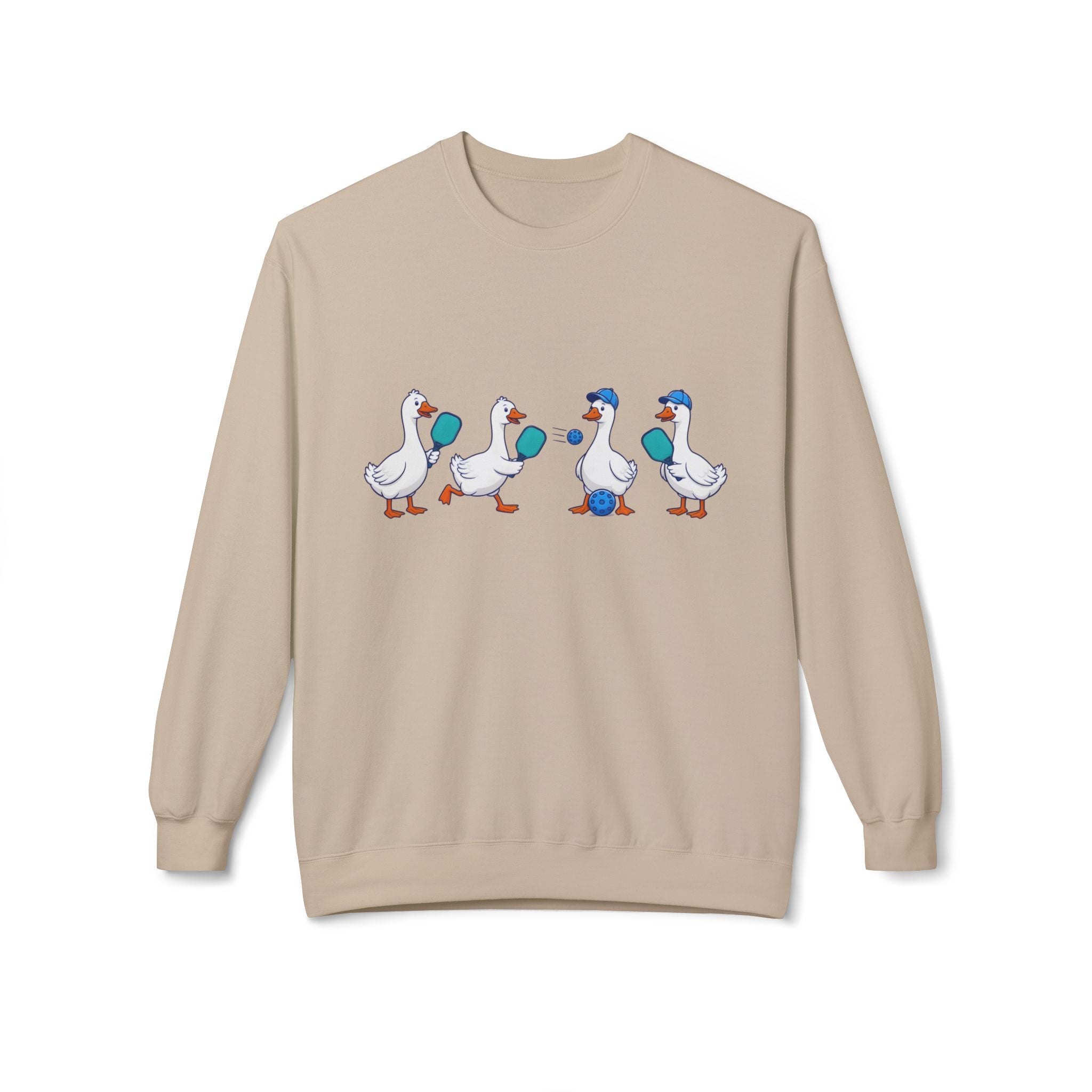 Duck Parade Crewneck Sweatshirt – Cute Cartoon Ducks Graphic