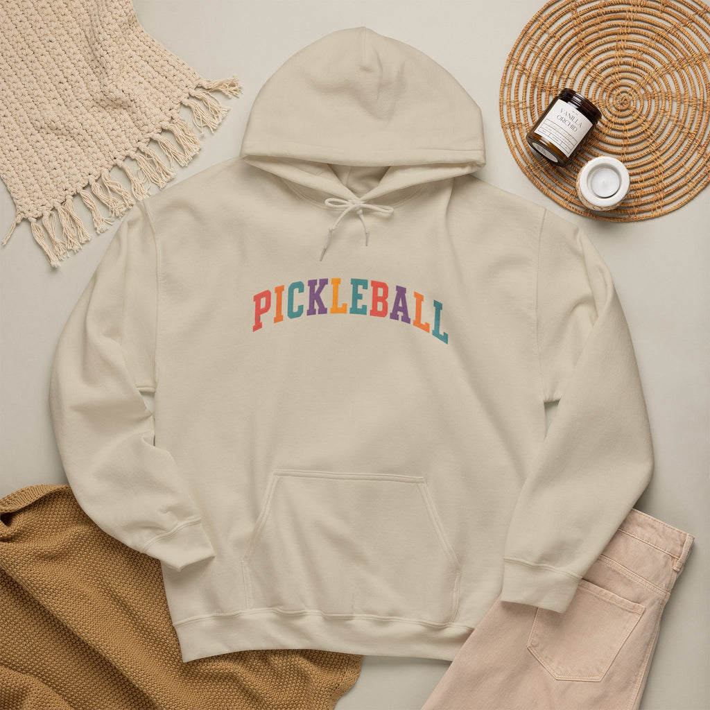 Pickleball Rainbow Hoodie — Colorful Pickleball Pullover for Players & Fans