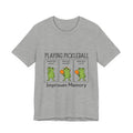 Pickleball T‑Shirt – Funny Frog Comic 'Playing Pickleball Improves Memory'