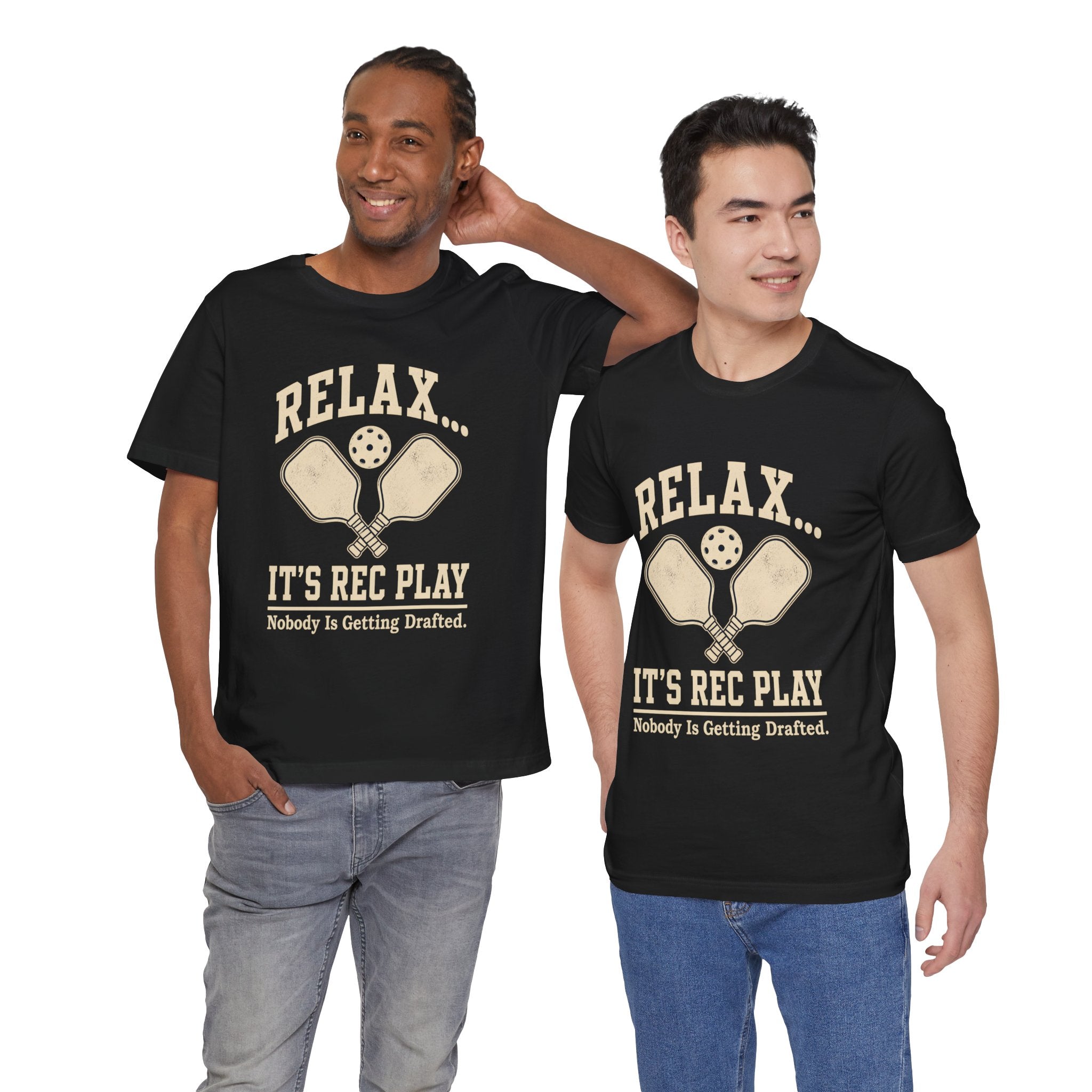 Pickleball T-Shirt — "Relax... It’s Rec Play" Vintage Paddle Tee