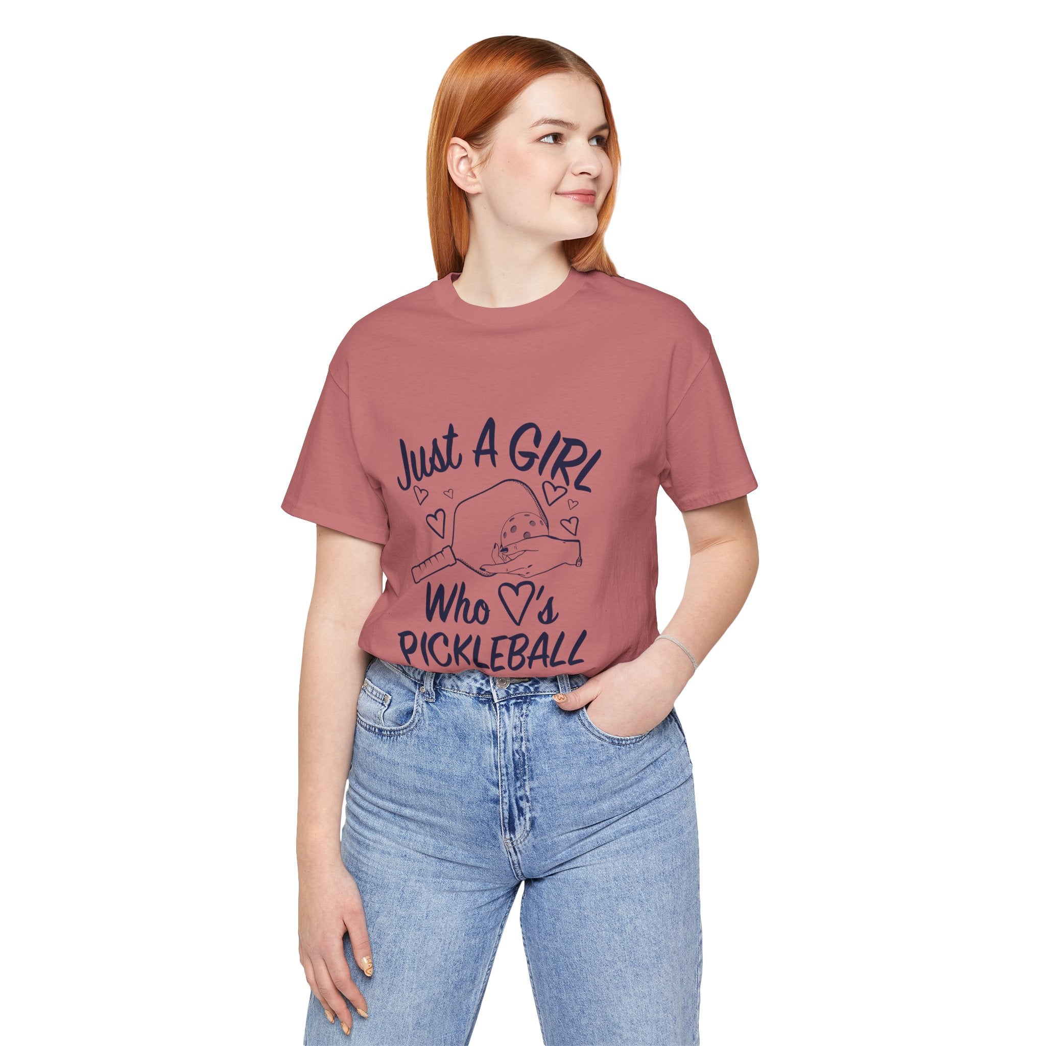 Pickleball Tee — "Just a Girl Who Loves Pickleball" Graphic Shirt